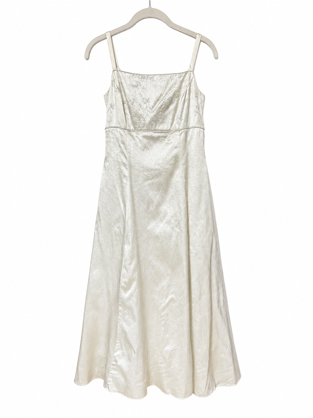Jessica McClintock Gunne Sax Metallic Satin Formal Slip Dress USA 5
